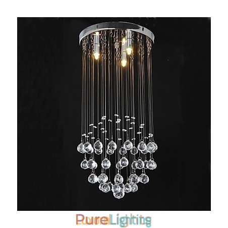 Designer Touch Decorative Traditional Classic Crystal Chrome Metal Flush Mount