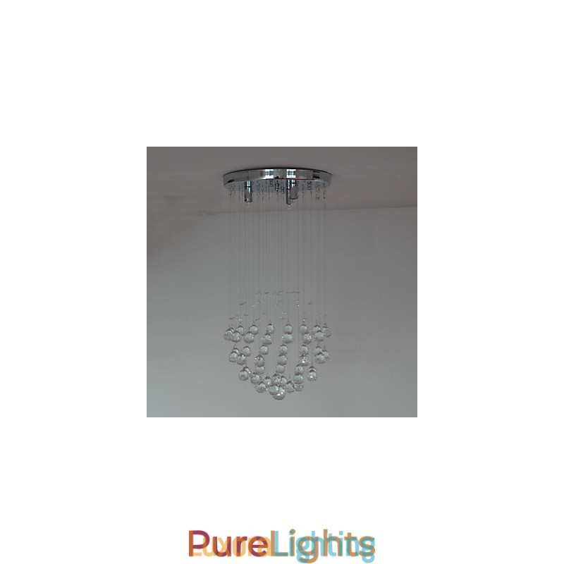 Designer Touch Decorative Traditional Classic Crystal Chrome Metal Flush Mount