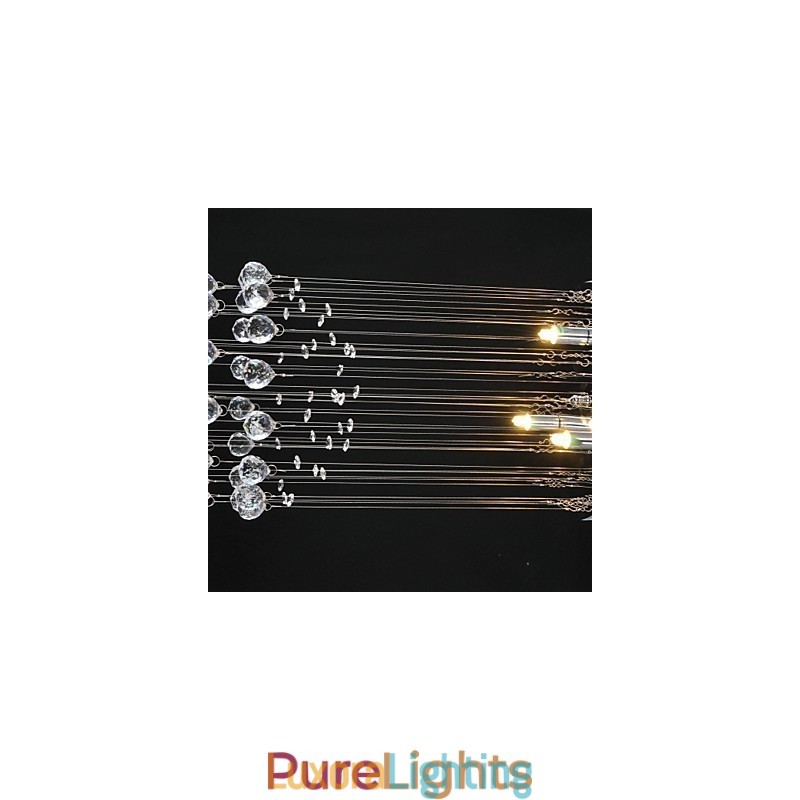 Designer Touch Decorative Traditional Classic Crystal Chrome Metal Flush Mount