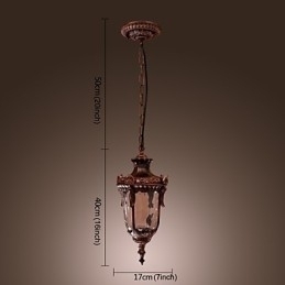 Designer Touch Decorative Antique Inspired Pendant Light with 1 Light