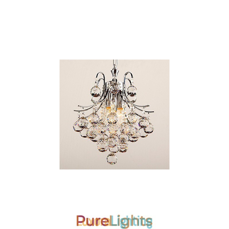 Designer Touch Decorative Modern Contemporary Crystal Chrome Chandelier Pendant Light