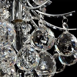 Designer Touch Decorative Modern Contemporary Crystal Chrome Chandelier Pendant Light