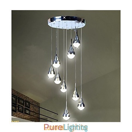 Designer Touch Decorative Lamps And Lanterns Stair Stage 9 Head Ceiling Lamp