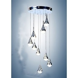 Designer Touch Decorative Lamps And Lanterns Stair Stage 9 Head Ceiling Lamp