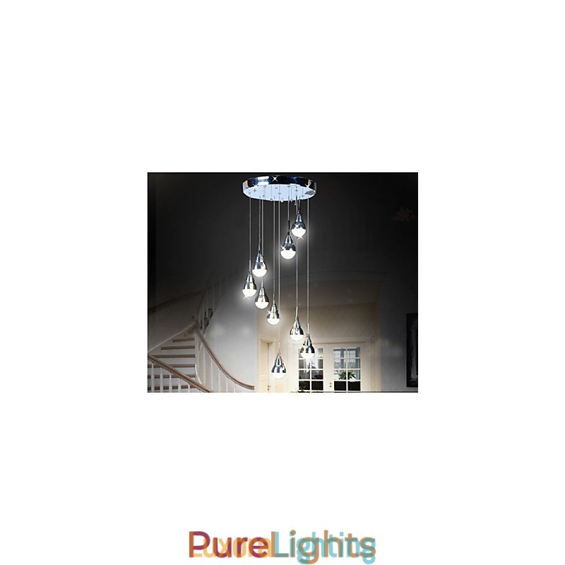 Designer Touch Decorative Lamps And Lanterns Stair Stage 9 Head Ceiling Lamp