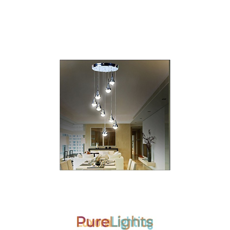 Designer Touch Decorative Lamps And Lanterns Stair Stage 9 Head Ceiling Lamp