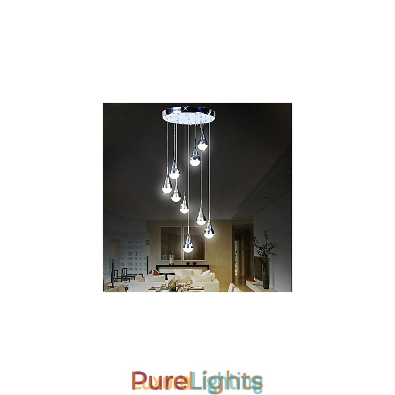 Designer Touch Decorative Lamps And Lanterns Stair Stage 9 Head Ceiling Lamp