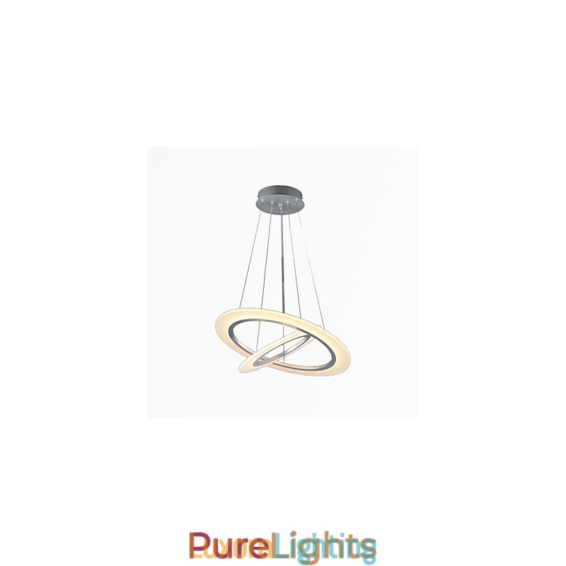 Designer Touch Decorative Acrylic Pendant Light Ceiling Hanging Chandelier Lamps Fixtures with 2 rings