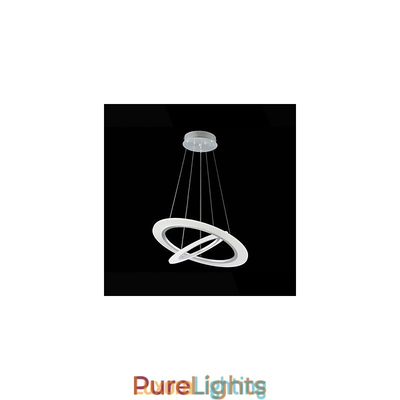Designer Touch Decorative Acrylic Pendant Light Ceiling Hanging Chandelier Lamps Fixtures with 2 rings