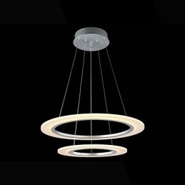 Designer Touch Decorative Acrylic Pendant Light Ceiling Hanging Chandelier Lamps Fixtures with 2 rings