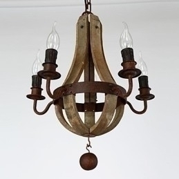 Designer Touch Decorative Vintage Mini Style Painting Wood Bamboo Chandelier