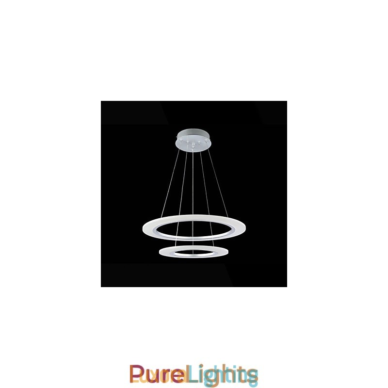 Designer Touch Decorative Acrylic Pendant Light Ceiling Hanging Chandelier Lamps Fixtures with 2 rings