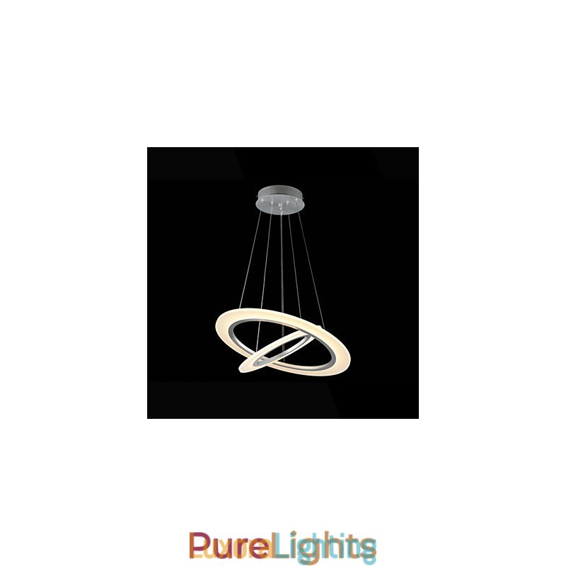Designer Touch Decorative Acrylic Pendant Light Ceiling Hanging Chandelier Lamps Fixtures with 2 rings