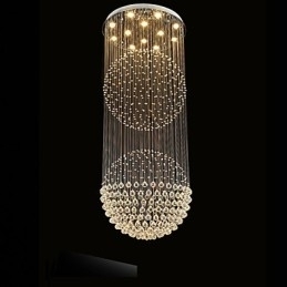 Designer Touch Decorative Pendant Light Modern Crystal Chandelier 12 Lights Silver Canpoy Clear Crystal Globe Ceiling Lamps Fixtures