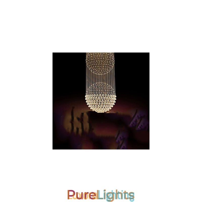 Designer Touch Decorative Pendant Light Modern Crystal Chandelier 12 Lights Silver Canpoy Clear Crystal Globe Ceiling Lamps Fixtures