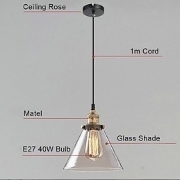 Designer Touch Decorative Retro Simple Glass Pendant