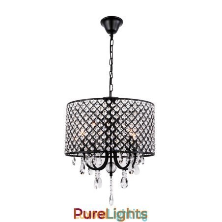 Designer Touch Decorative Modern Contemporary Drum Crystal Chrome Chandelier