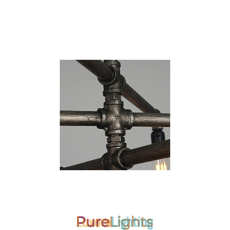 Designer Touch Decorative Traditional Classic Vintage Retro Lantern Country Painting Metal Pendant Light