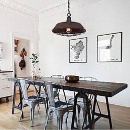 Designer Touch Decorative Wrought Iron Country Restoring Ancient Ways Single Head Droplight Lamp Light