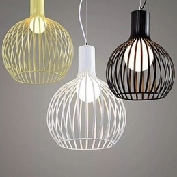Designer Touch Decorative American Retro Contracted Wrought Iron Birdcage Chandelier Lamp Light
