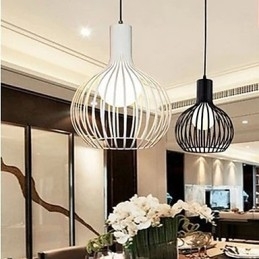 Designer Touch Decorative American Retro Contracted Wrought Iron Birdcage Chandelier Lamp Light