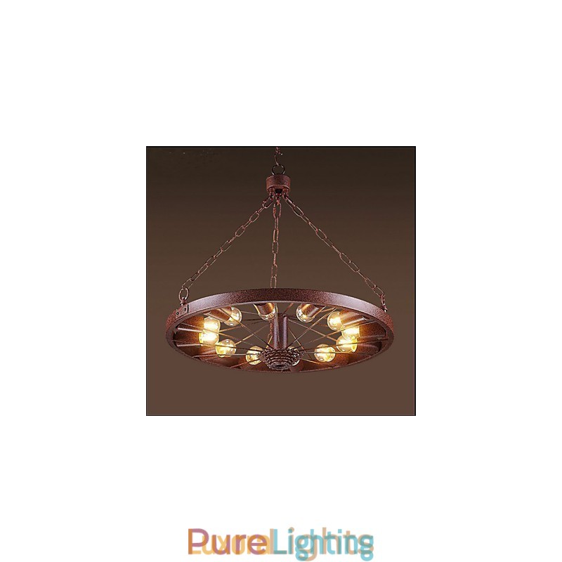 Designer Touch Decorative Retro Wheel Pendant To do The Old Industrial Hanging Lamp