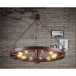 Designer Touch Decorative Retro Wheel Pendant To do The Old Industrial Hanging Lamp