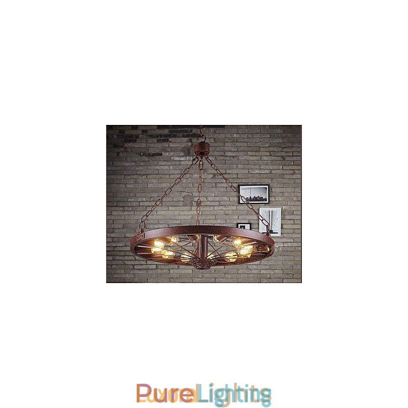Designer Touch Decorative Retro Wheel Pendant To do The Old Industrial Hanging Lamp