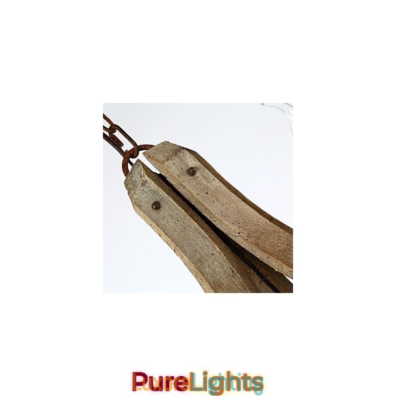 Designer Touch Decorative Vintage Mini Style Painting Wood Bamboo Chandelier