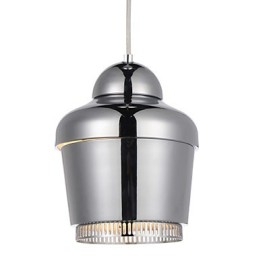 Designer Touch Decorative Pendant Lamp 1 Light Modern Simplicity Golden Chrome Black White Carbon Steel Metal Chandelier