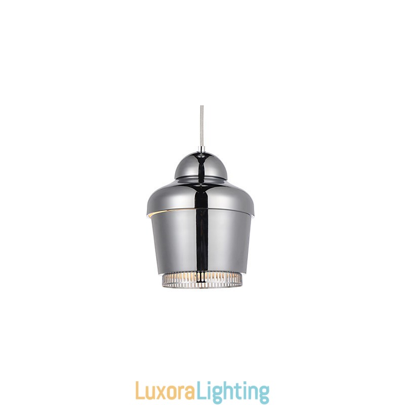 Designer Touch Decorative Pendant Lamp 1 Light Modern Simplicity Golden Chrome Black White Carbon Steel Metal Chandelier