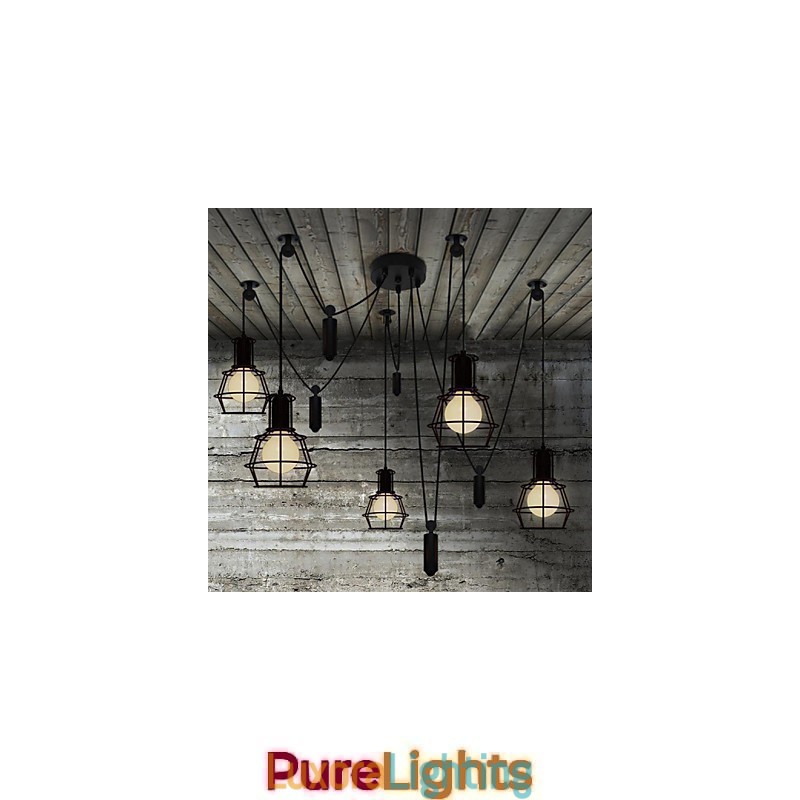 Designer Touch Decorative 5 Heads Chandelier Rustic Lodge Vintage Retro Country Metal