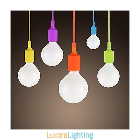 Designer Touch Decorative Mini Pendant 1 Light Modern Minimalist Silicone Candy Colors