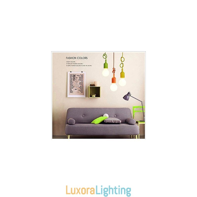 Designer Touch Decorative Mini Pendant 1 Light Modern Minimalist Silicone Candy Colors