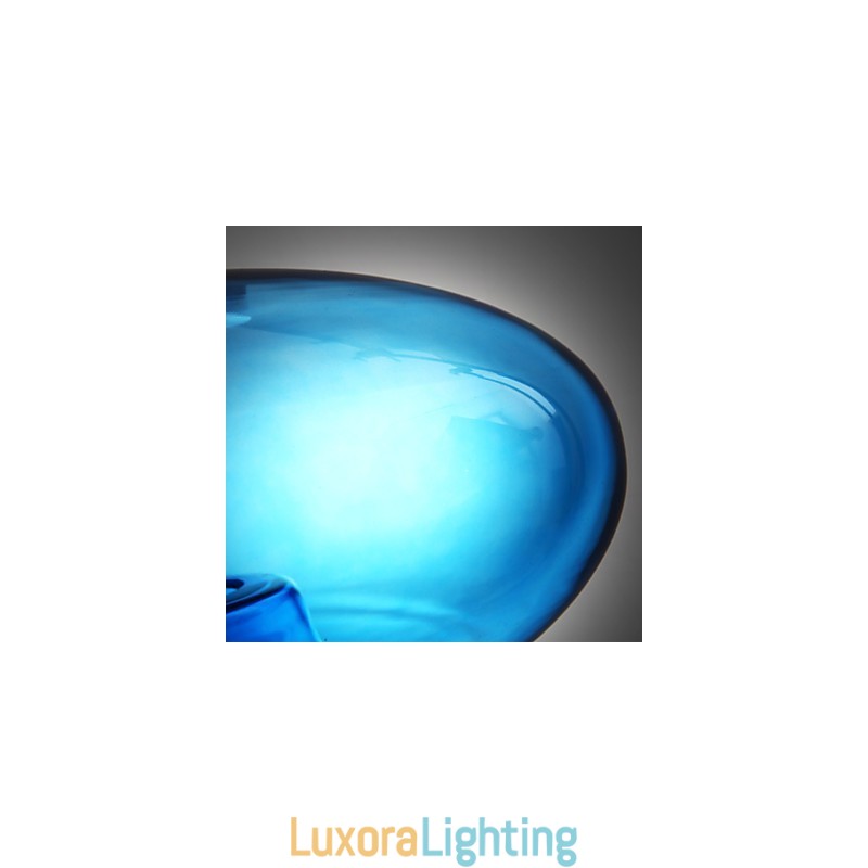 Designer Touch Decorative Pendant Light Modern Design Blue Glass Bulb Included