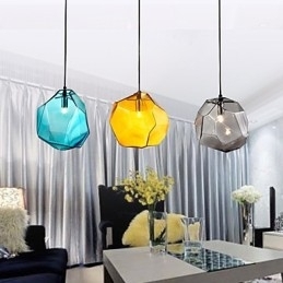 Designer Touch Decorative Pendant 3 Light Italy Style Transparent Electroplating