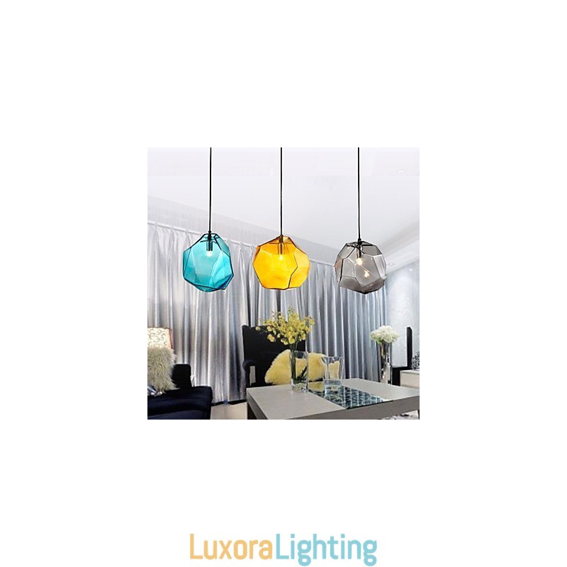 Designer Touch Decorative Pendant 3 Light Italy Style Transparent Electroplating