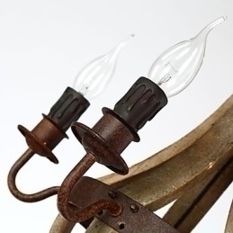 Designer Touch Decorative Vintage Mini Style Painting Wood Bamboo Chandelier