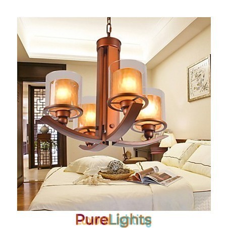 Designer Touch Decorative Traditional Classic Retro Mini Style Painting Metal Chandelier