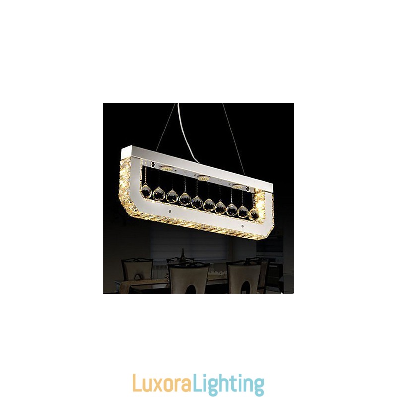 Designer Touch Decorative Crystal Chandelier Droplight Of Rectangular Yellow Light