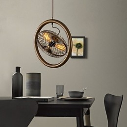 Designer Touch Decorative Retro Classic Metal Ceiling Fan Lights Simple Pendant Lamps Cafe Pendant Lamp