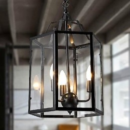 Designer Touch Decorative Traditional Classic Vintage Retro Lantern Country Mini Style Painting Metal Pendant Light Dining