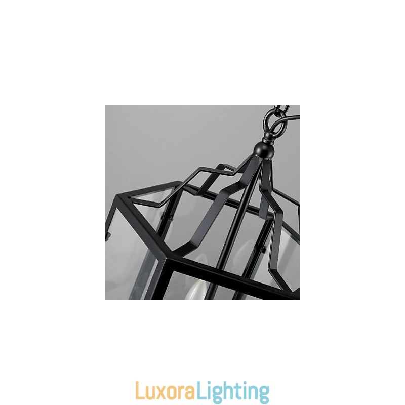 Designer Touch Decorative Traditional Classic Vintage Retro Lantern Country Mini Style Painting Metal Pendant Light Dining