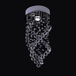 Designer Touch Decorative Modern Contemporary Crystal Chrome Crystal Flush Mount
