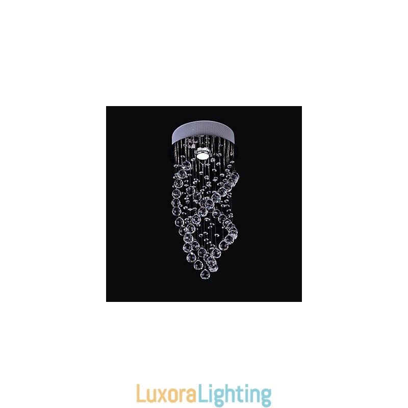 Designer Touch Decorative Modern Contemporary Crystal Chrome Crystal Flush Mount