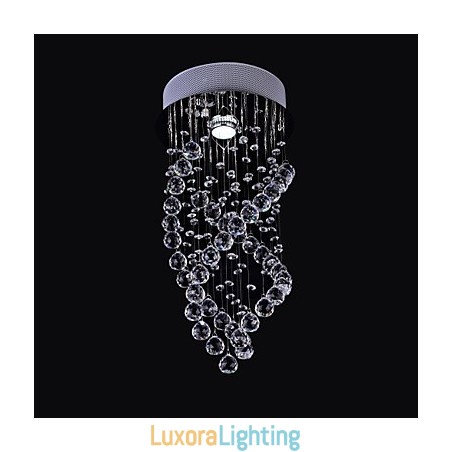 Designer Touch Decorative Modern Contemporary Crystal Chrome Crystal Flush Mount