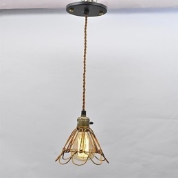 Designer Touch Decorative American country Vintage single head lotus Iron Chandelier