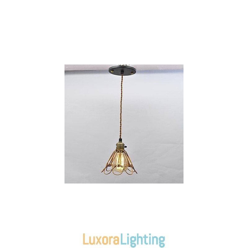 Designer Touch Decorative American country Vintage single head lotus Iron Chandelier