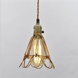 Designer Touch Decorative American country Vintage single head lotus Iron Chandelier