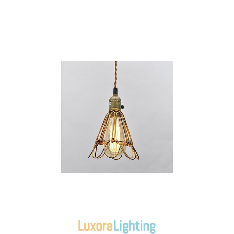 Designer Touch Decorative American country Vintage single head lotus Iron Chandelier